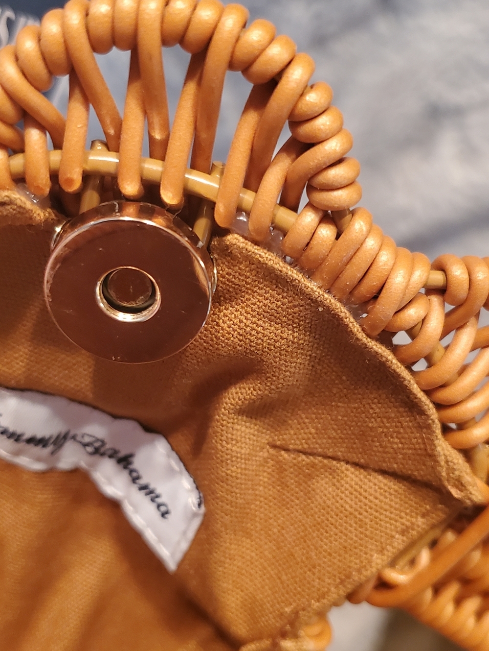 Tommy Bahama Tan Woven Seahorse Crossbody Bag - Picture 9 of 9